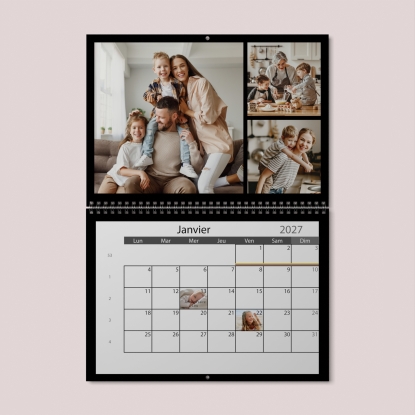 Calendrier photo mural double