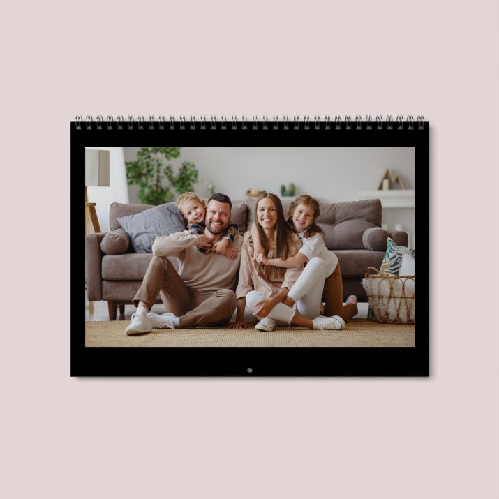 Calendrier photo mural double