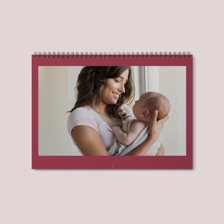 Calendrier photo mural double