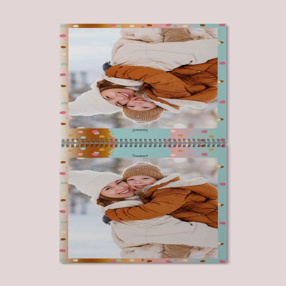 Calendrier photo mural double