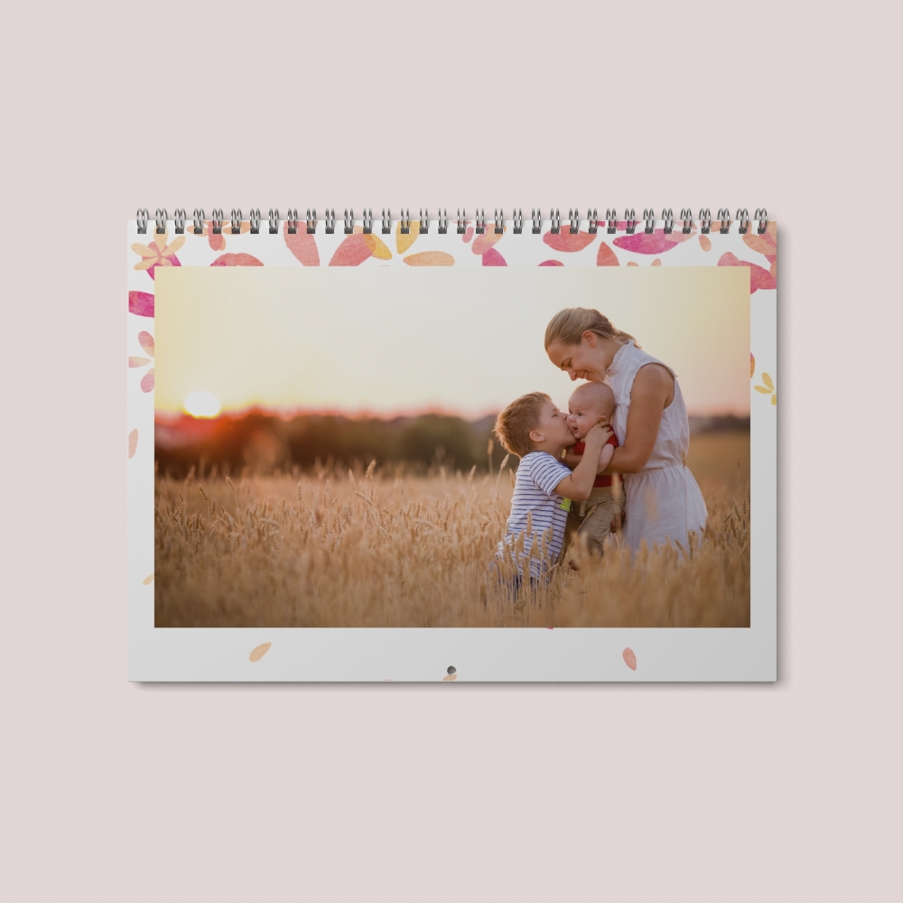 Calendrier photo mural double