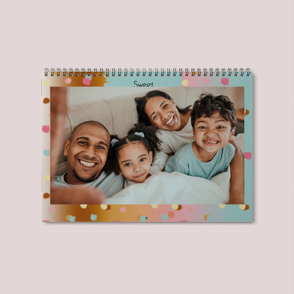 Calendrier photo mural double