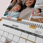 Calendrier photo mural double