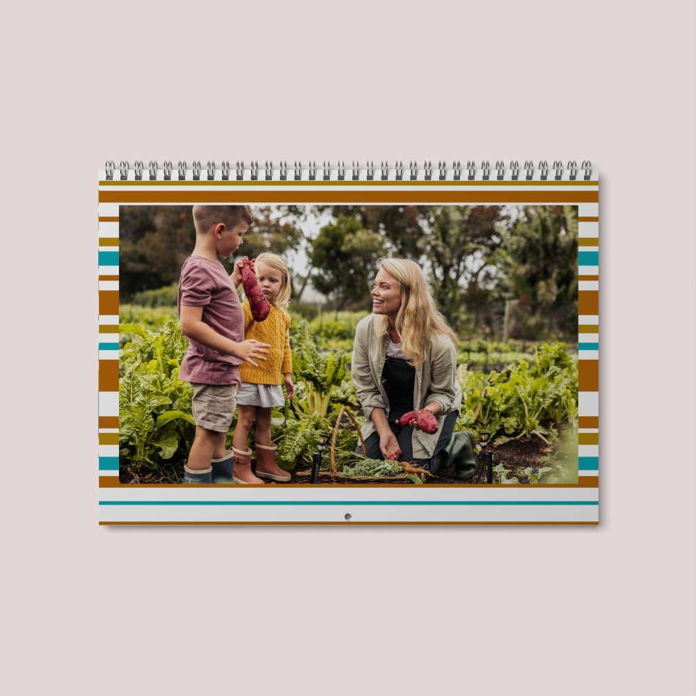 Calendrier photo mural double