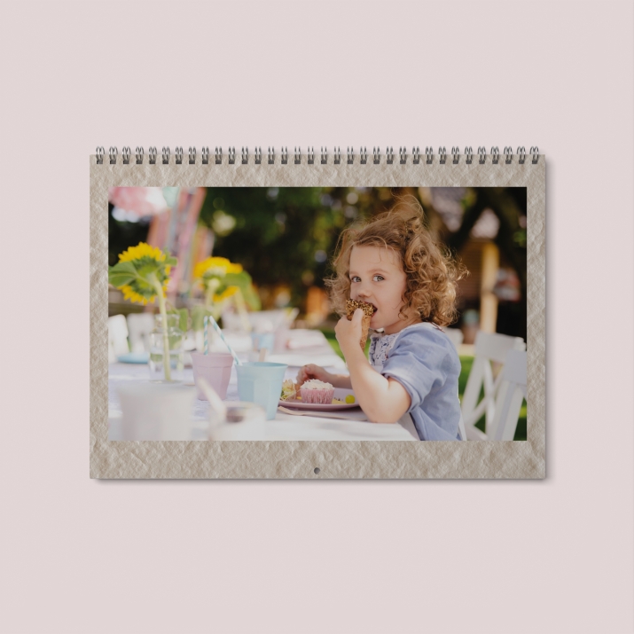 Calendrier photo mural double