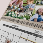 Calendrier photo mural double