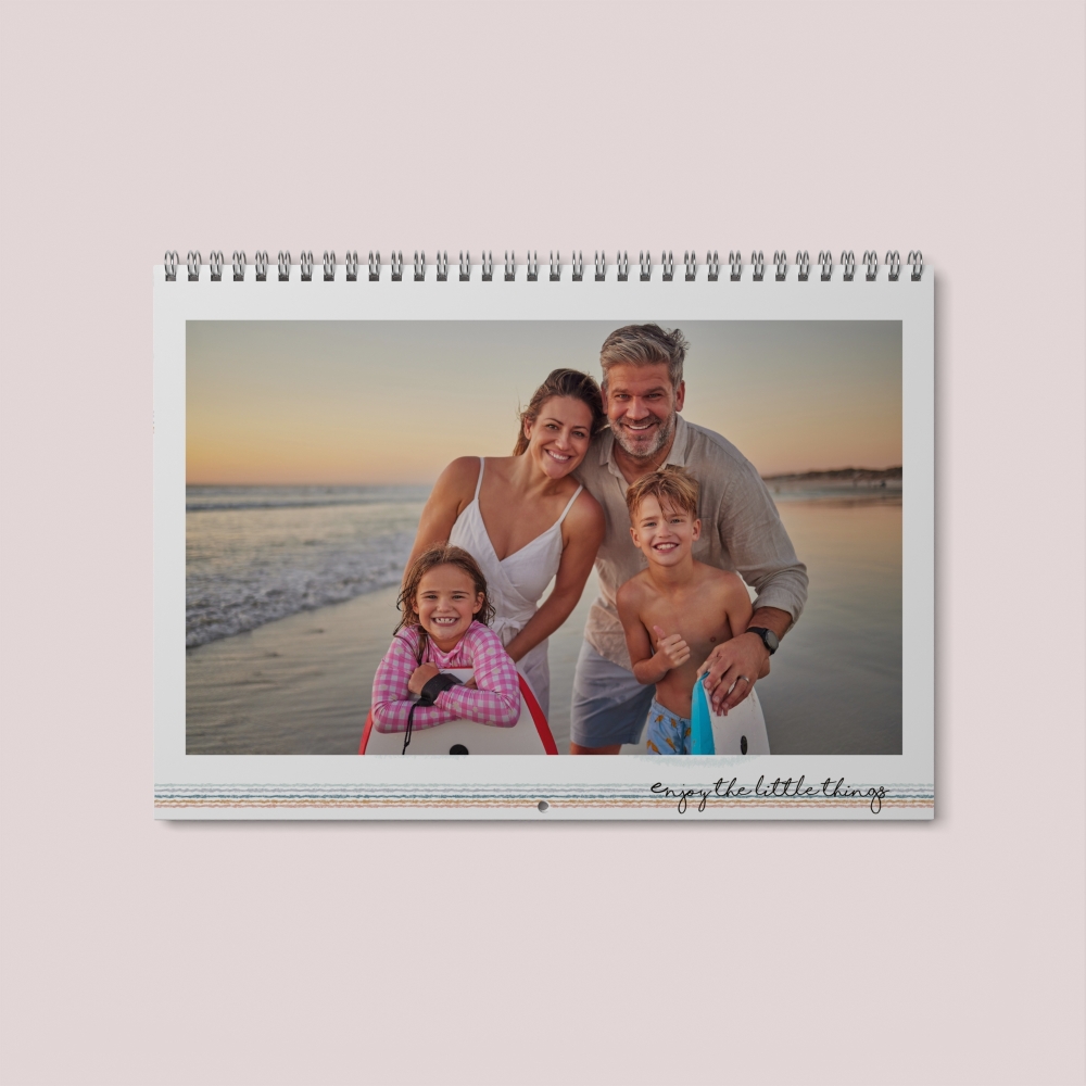 Calendrier photo mural double