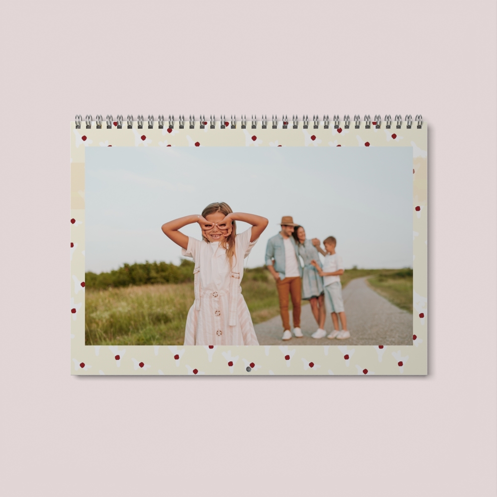 Calendrier photo mural double
