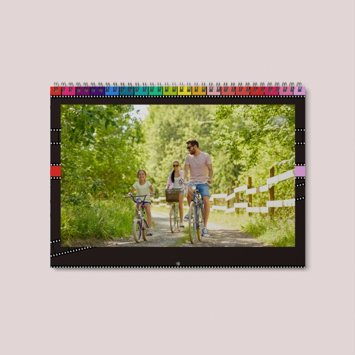 Calendrier photo mural double