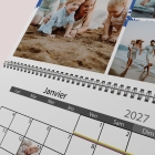 Calendrier photo mural double