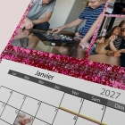 Calendrier photo mural double