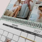 Calendrier photo mural double