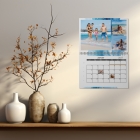 Calendrier photo mural double
