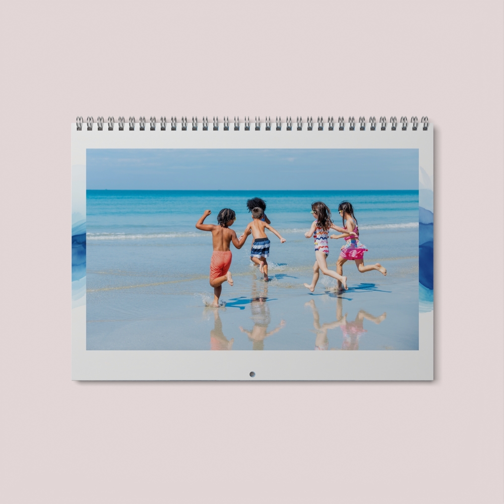 Calendrier photo mural double