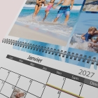 Calendrier photo mural double