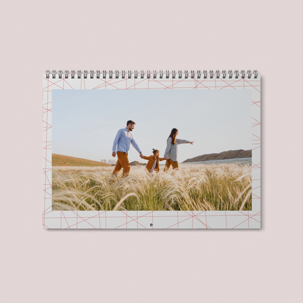 Calendrier photo mural double
