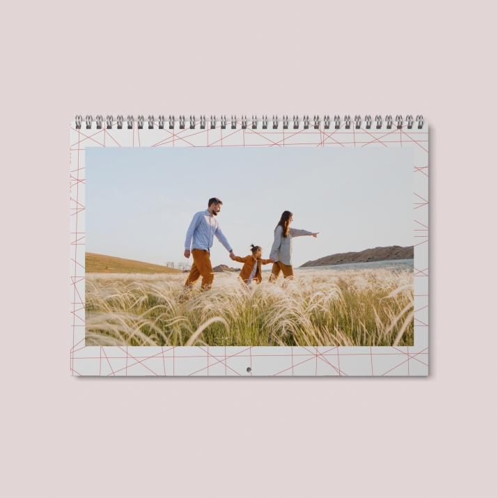 Calendrier photo mural double