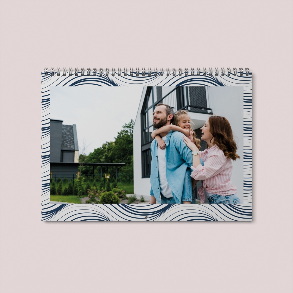 Calendrier photo mural double