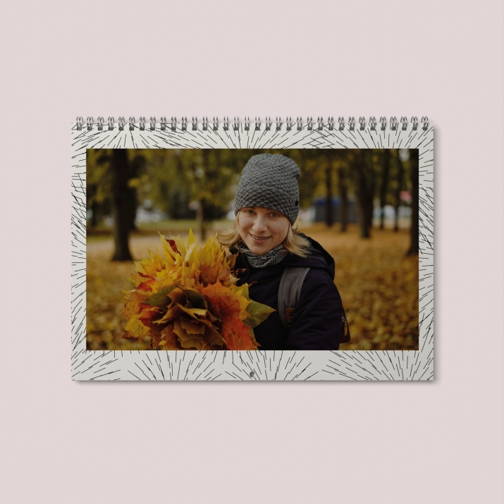 Calendrier photo mural double