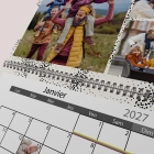 Calendrier photo mural double