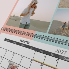Calendrier photo mural double
