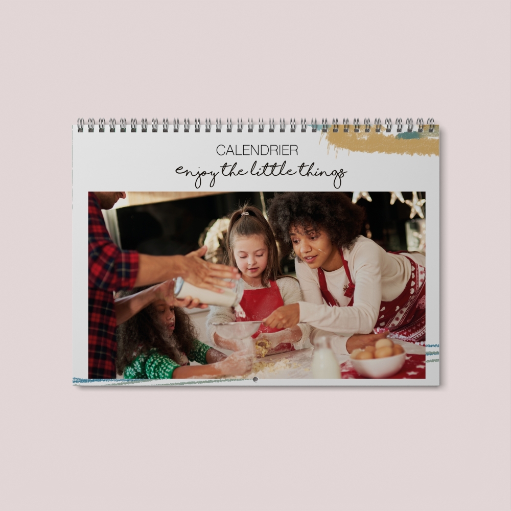 Calendrier photo mural double