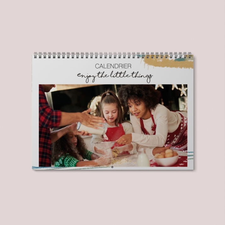 Calendrier photo mural double