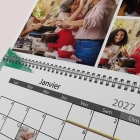 Calendrier photo mural double