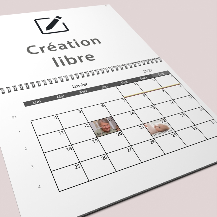 Calendrier photo GÉANT XXL PHOTO DATE