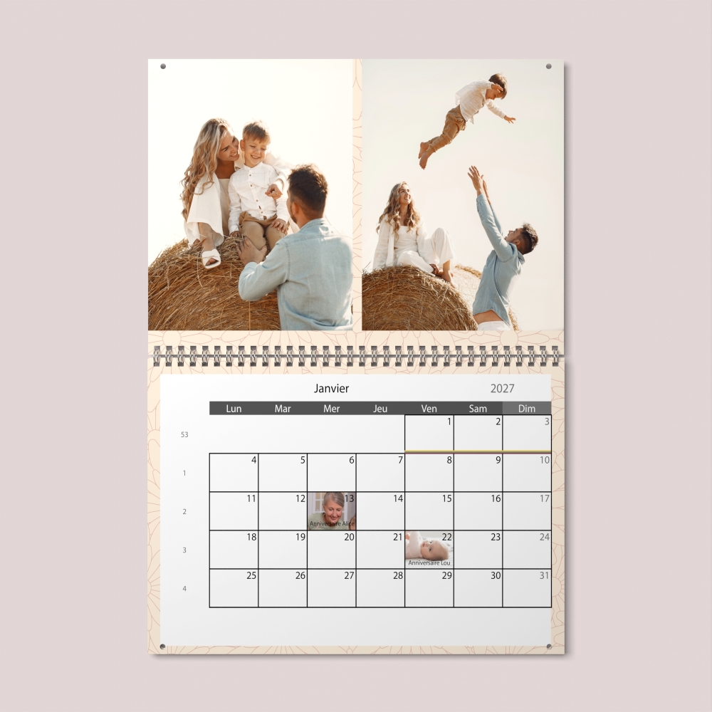 Calendrier photo GÉANT XXL PHOTO DATE