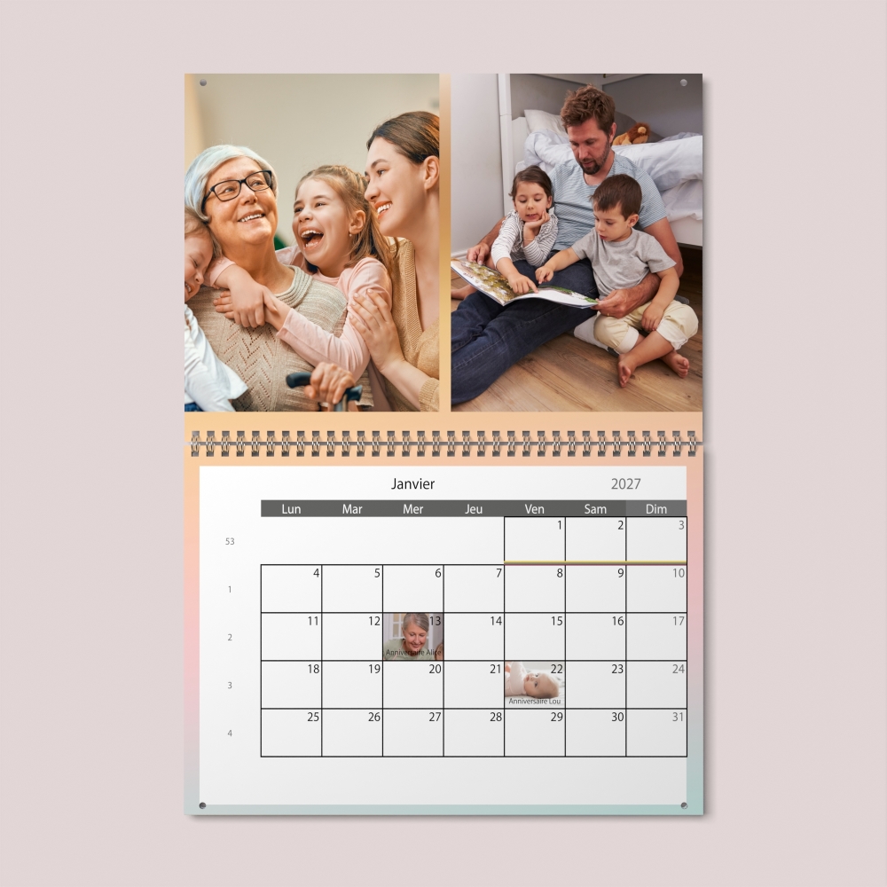 Calendrier photo GÉANT XXL PHOTO DATE