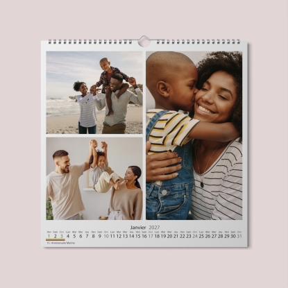 Calendrier photo CARRE mural