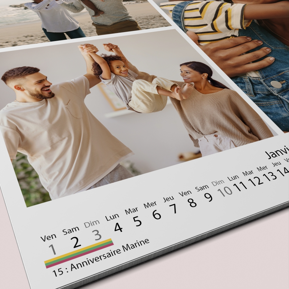 Calendrier photo CARRE mural