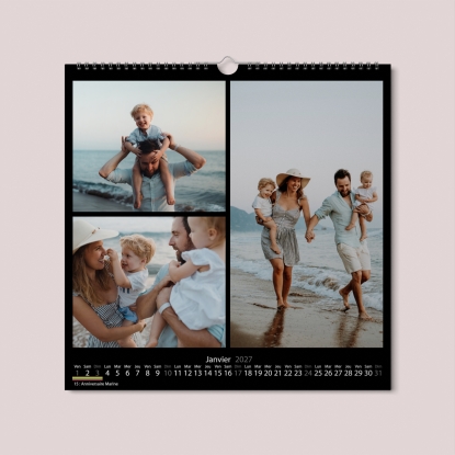 Calendrier photo CARRE mural
