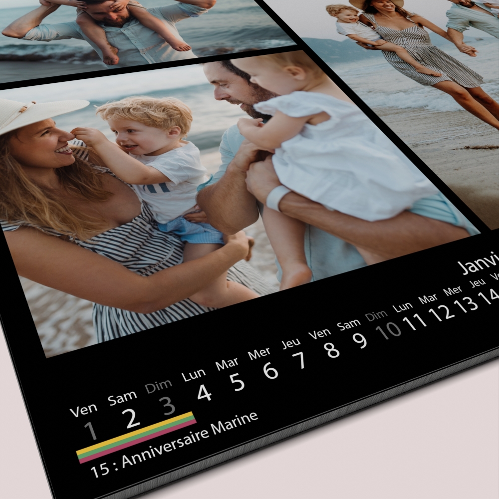 Calendrier photo CARRE mural