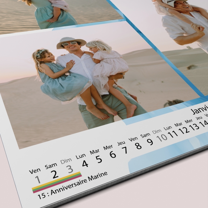 Calendrier photo CARRE mural