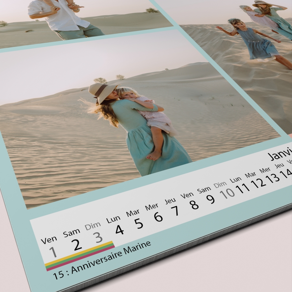Calendrier photo CARRE mural