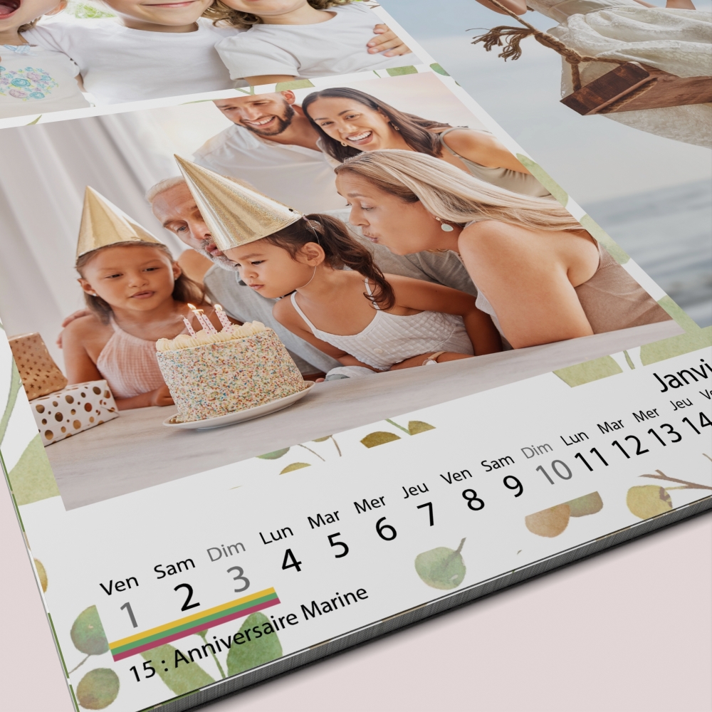Calendrier photo CARRE mural