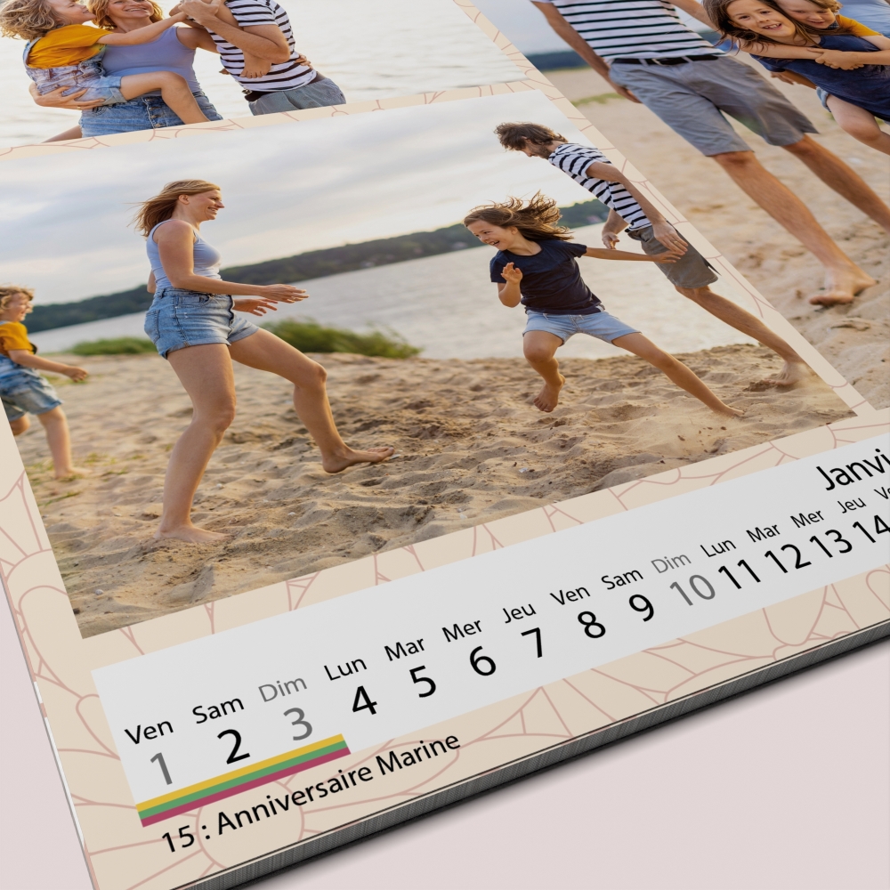Calendrier photo CARRE mural