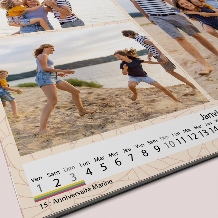 Calendrier photo CARRE mural