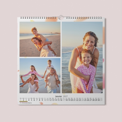 Calendrier photo CARRE mural