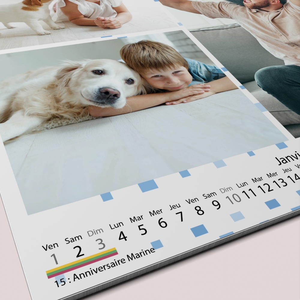 Calendrier photo CARRE mural