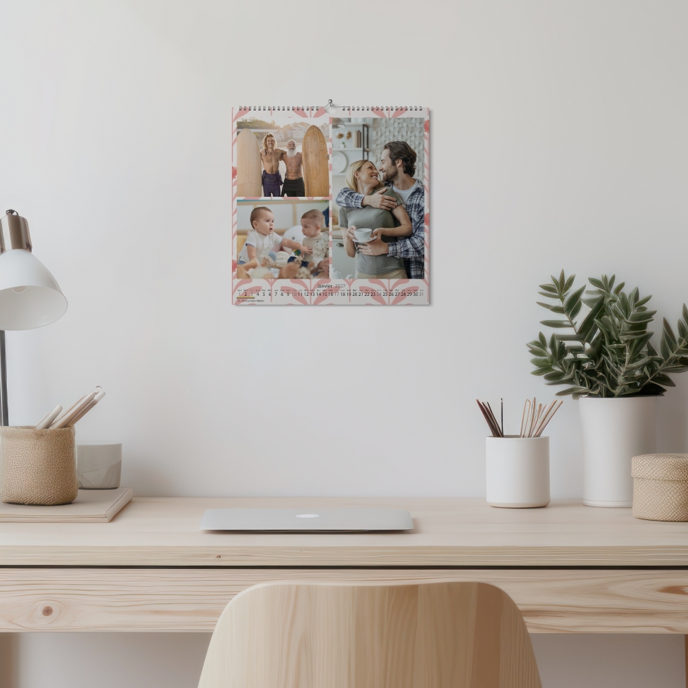 Calendrier photo CARRE mural