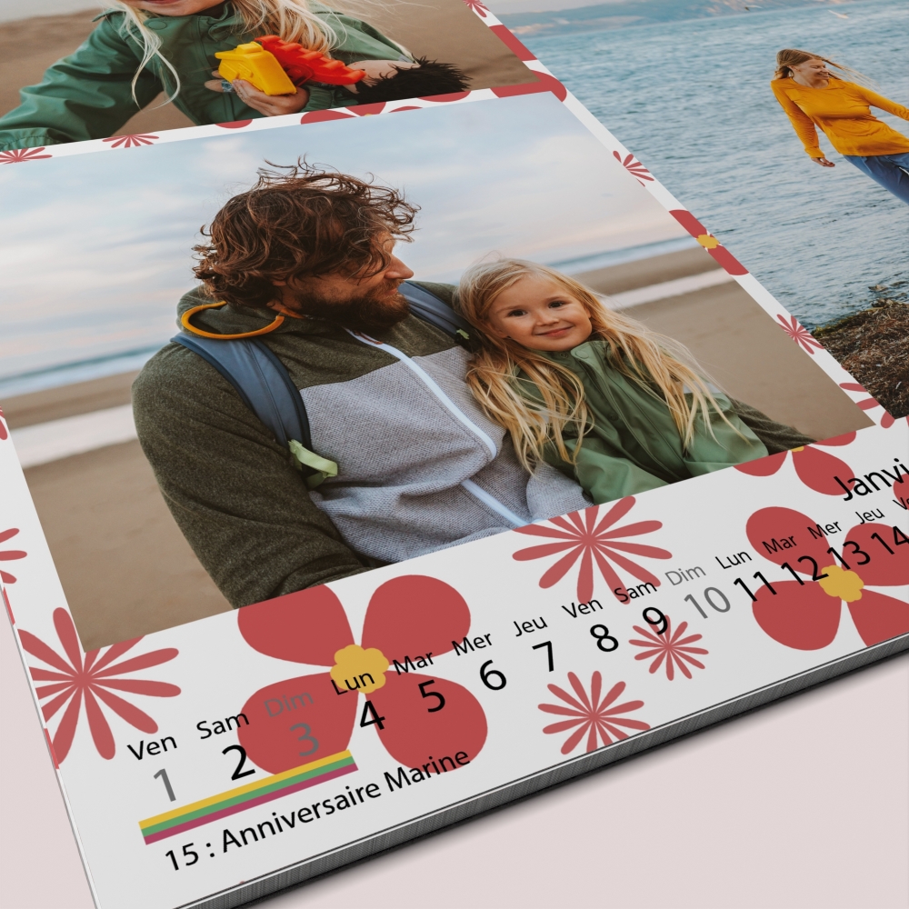 Calendrier photo CARRE mural