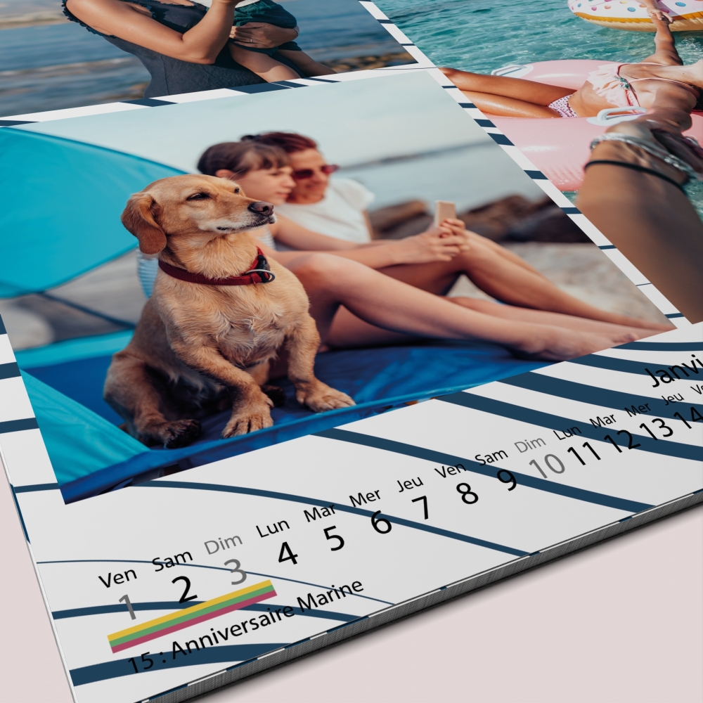 Calendrier photo CARRE mural