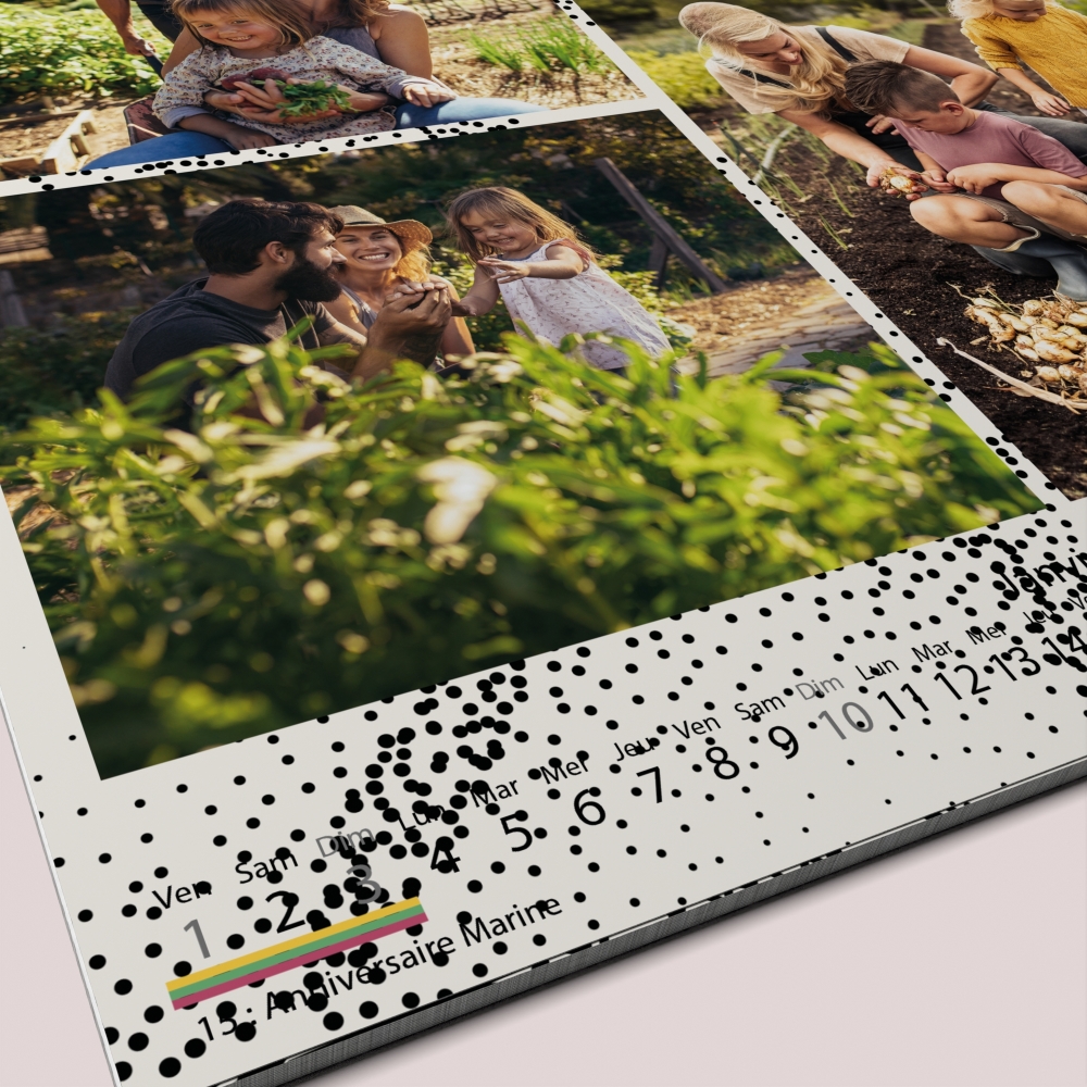 Calendrier photo CARRE mural