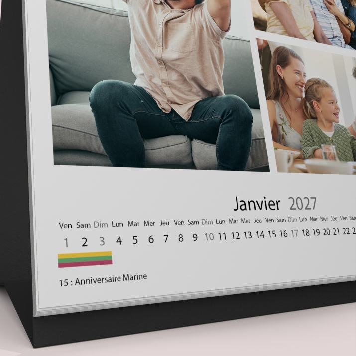 Calendrier LUXE CARRE de bureau