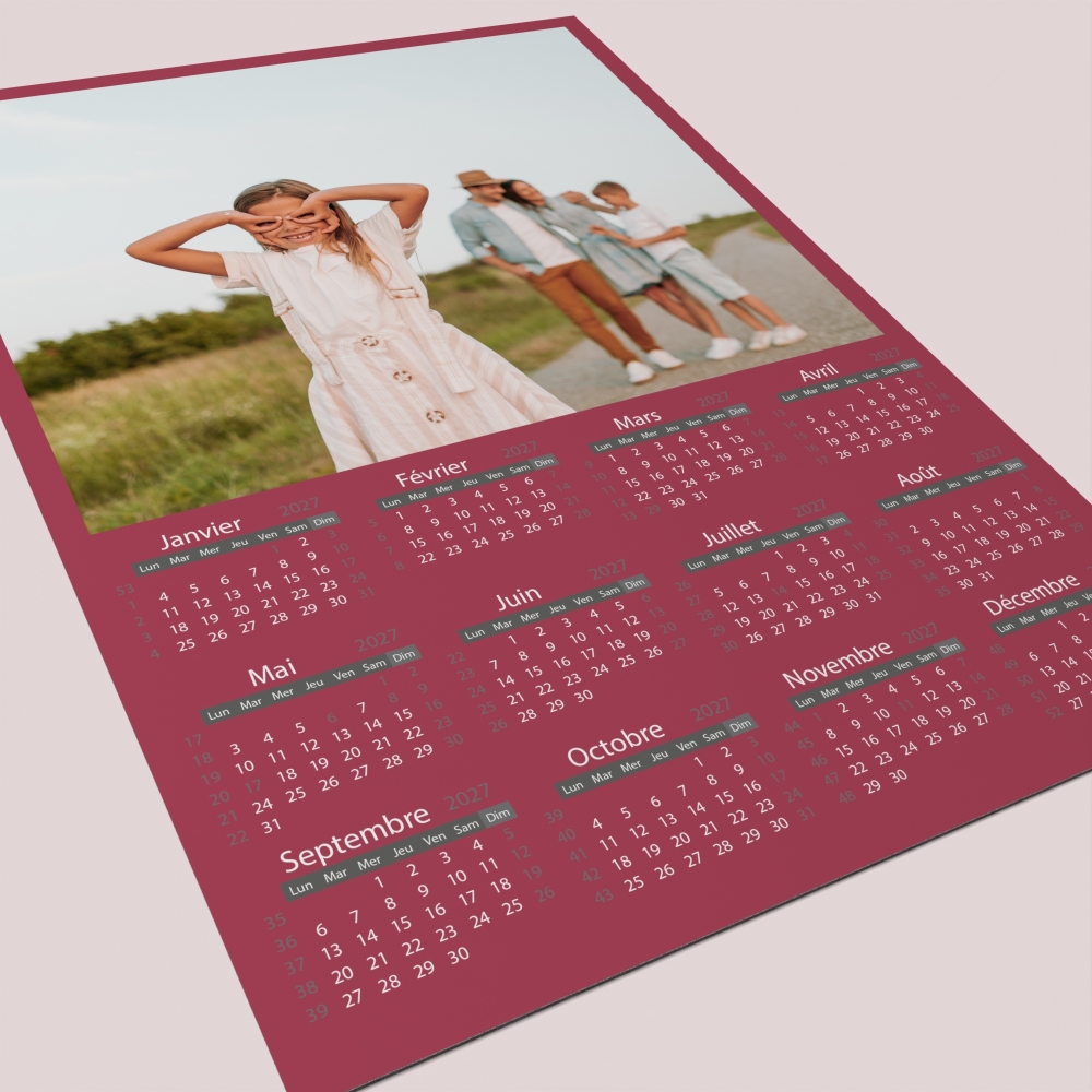 Calendrier poster photo