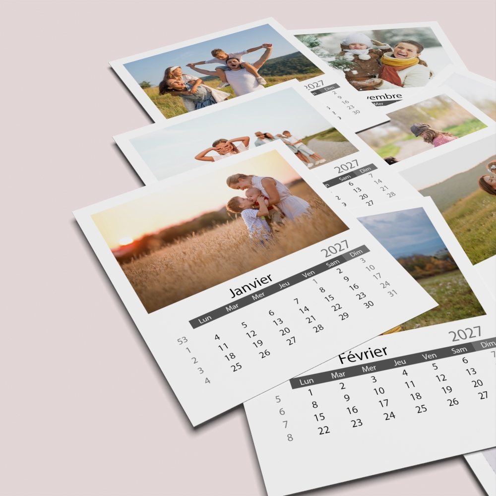 Calendriers magnétiques 12 planches