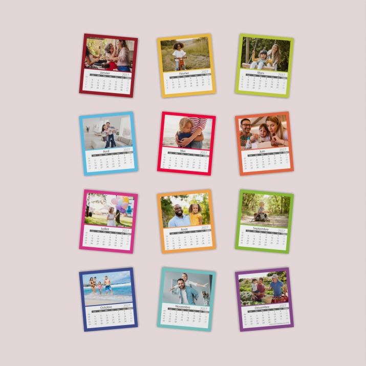 Calendriers magnétiques 12 planches